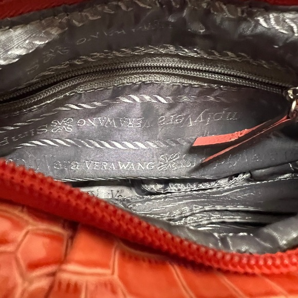 Simply Vera Vera Wang~Salmon~Faux Leather~Clutch~Wristlet~Wallet~Bag - Picture 6 of 7